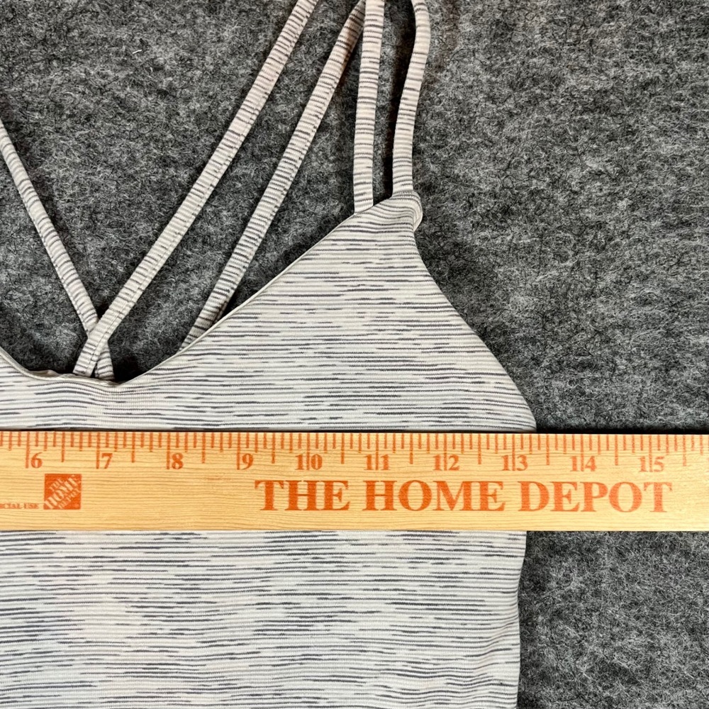lululemon Create Your Calm Women Size 6 Grey White Space Dye Strappy Back Yoga - Picture 9 of 10
